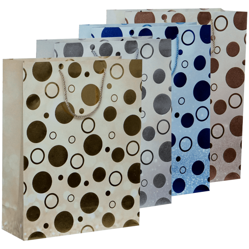 Pungi cadou cartonate cu snur 26x32x10 cm set 12 buc, Adison